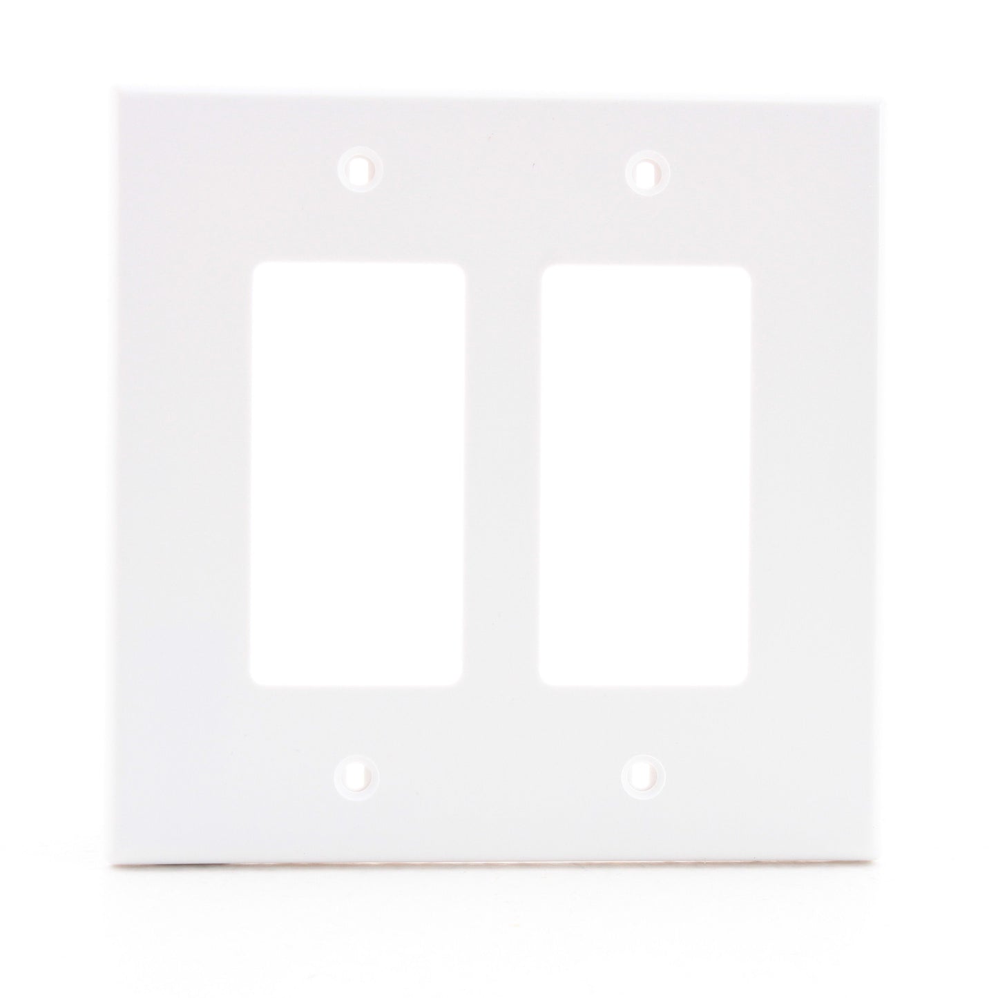 Hubbell PJ262W White 2-Gang Unbreakable Decorator GFCI Switch Mid-Size Cover