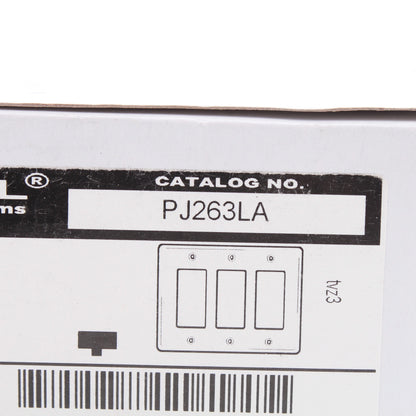 Hubbell PJ263LA Light Almond 3-Gang Toggle Switch Nylon Cover Mid-Size GFCI 10pc