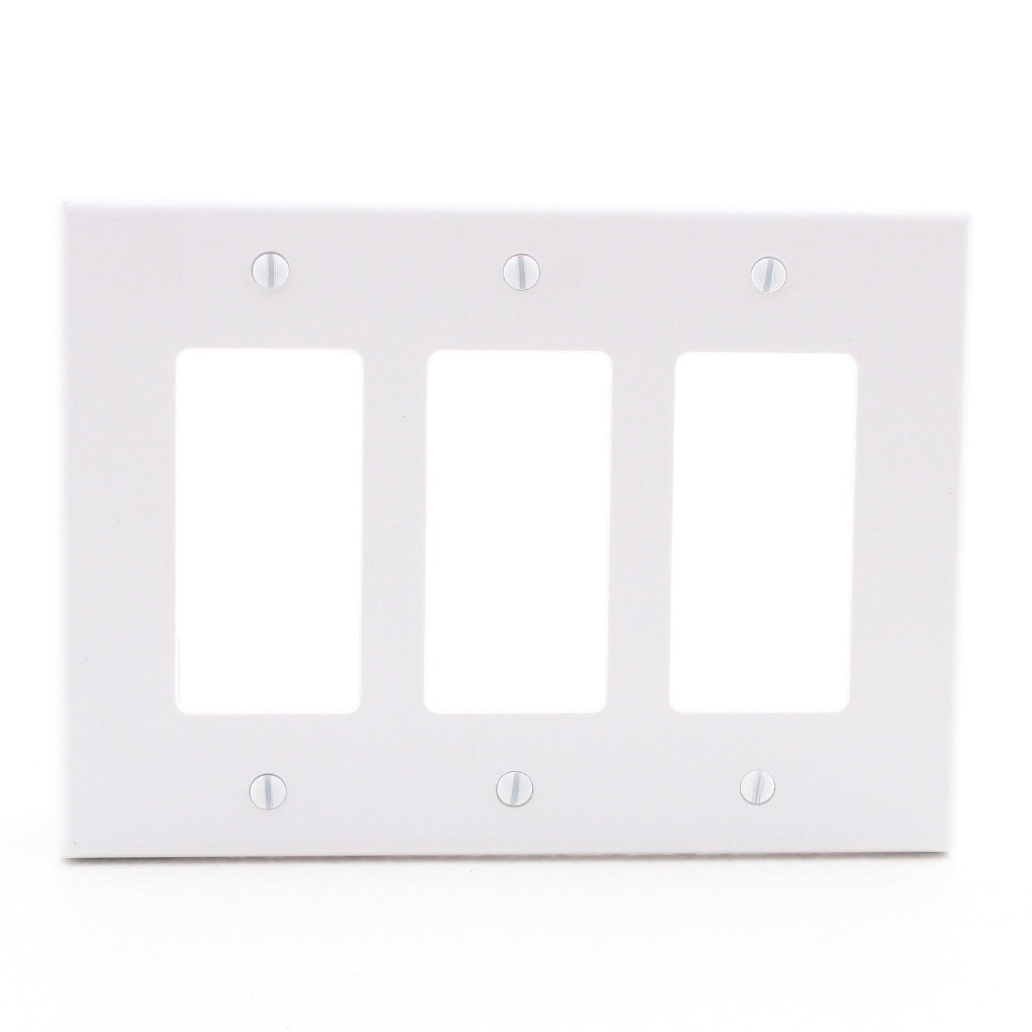 Hubbell PJ263W White 3-Gang Unbreakable Switch Cover Mid-Size GFCI Wallplate