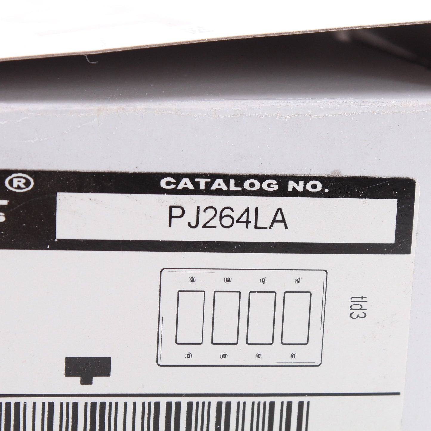 Hubbell PJ264LA Light Almond 4-Gang Toggle Switch Nylon Cover Mid-Size GFCI 10pc