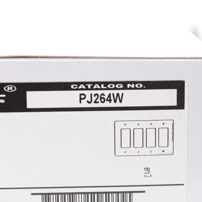 Hubbell PJ264W White 4-Gang Unbreakable Decorator Switch Covers Mid-Size 10pcs