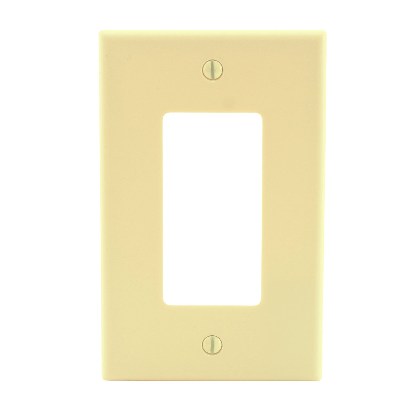 Hubbell PJ26I Ivory 1-Gang Decorator Unbreakable Mid-Size GFCI Switch Cover