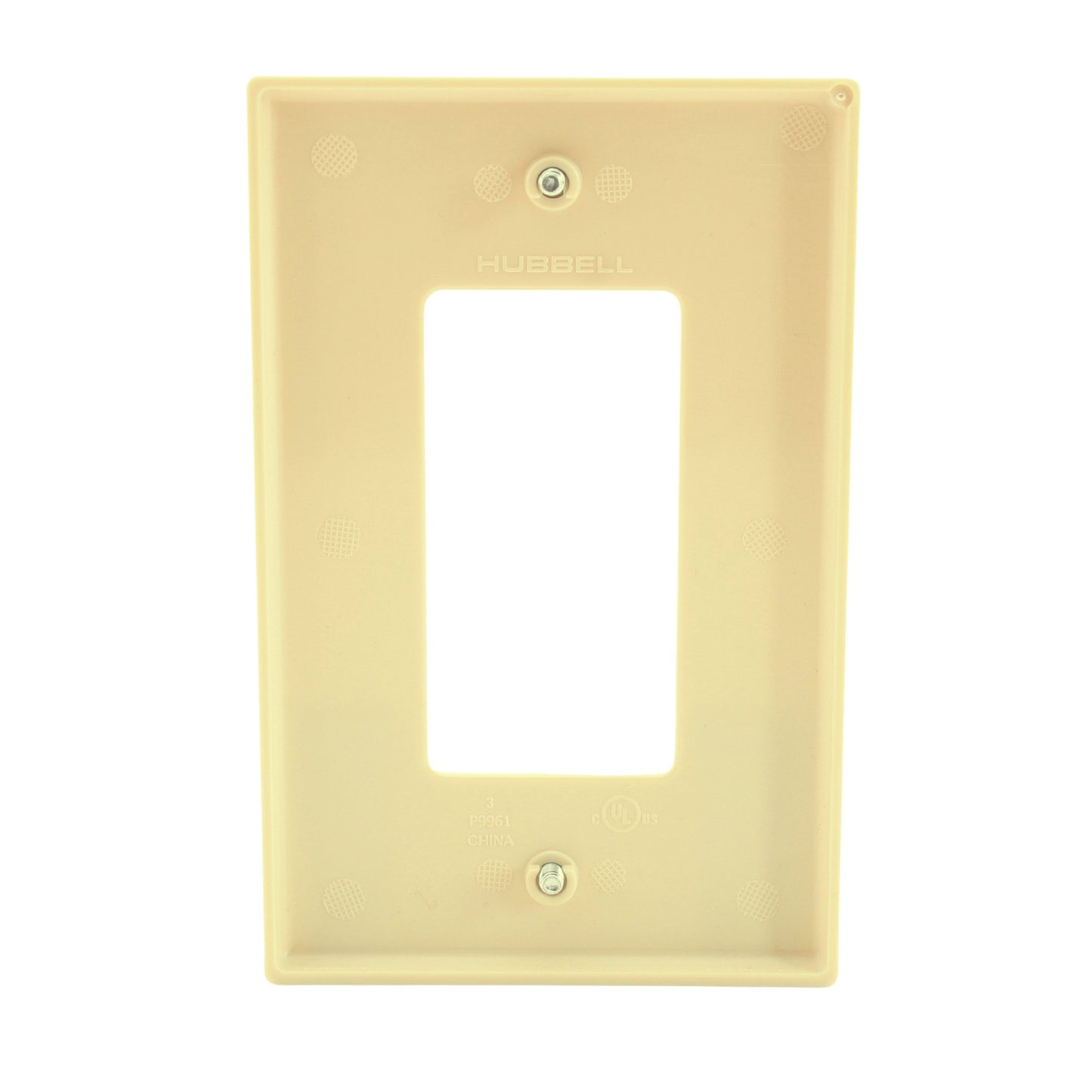 Hubbell PJ26I Ivory 1-Gang Decorator Unbreakable Mid-Size GFCI Switch Cover