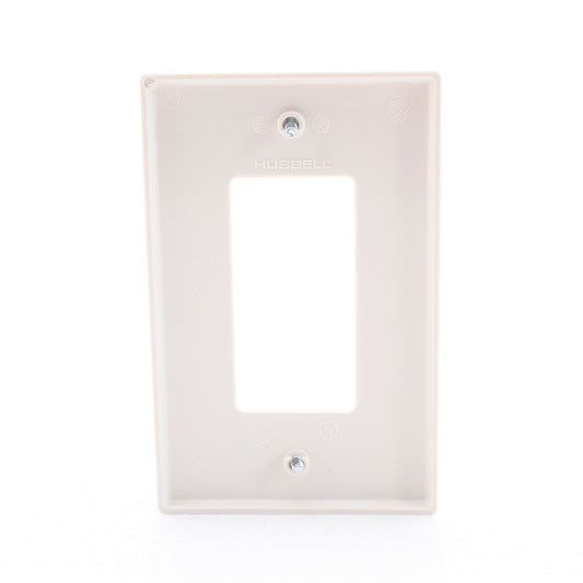 Hubbell PJ26LA Light Almond 1-Gang Unbreakable Mid-Size GFCI Switch Nylon Cover
