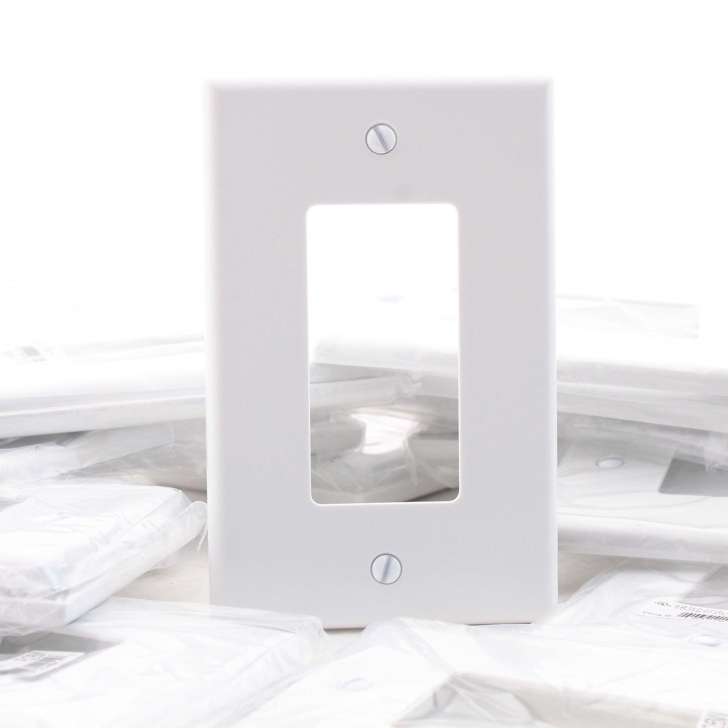 Hubbell PJ26W White 1-Gang Decorator Unbreakable Mid-Size GFCI Switch Cover 25pc