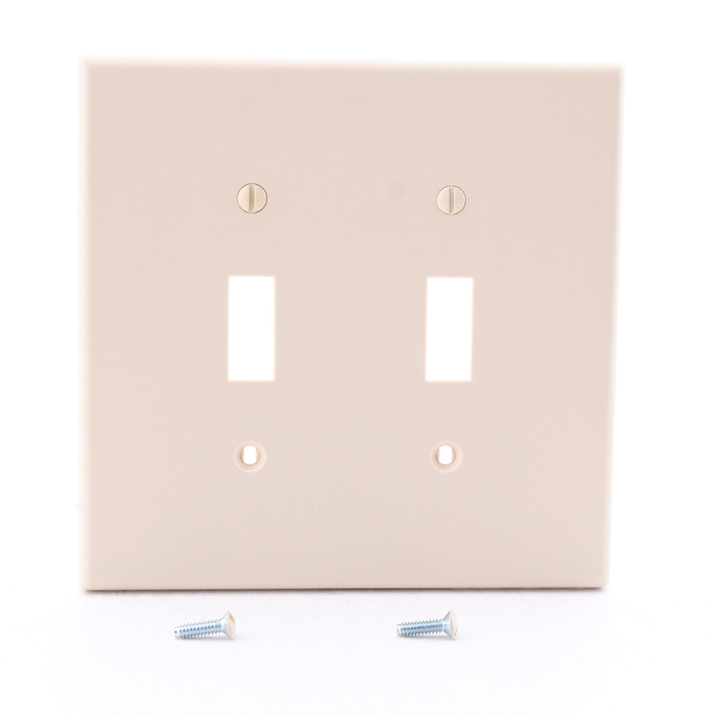 Hubbell PJ2I Ivory 2-Gang Unbreakable Mid-Size Toggle Switch Cover Wallplate