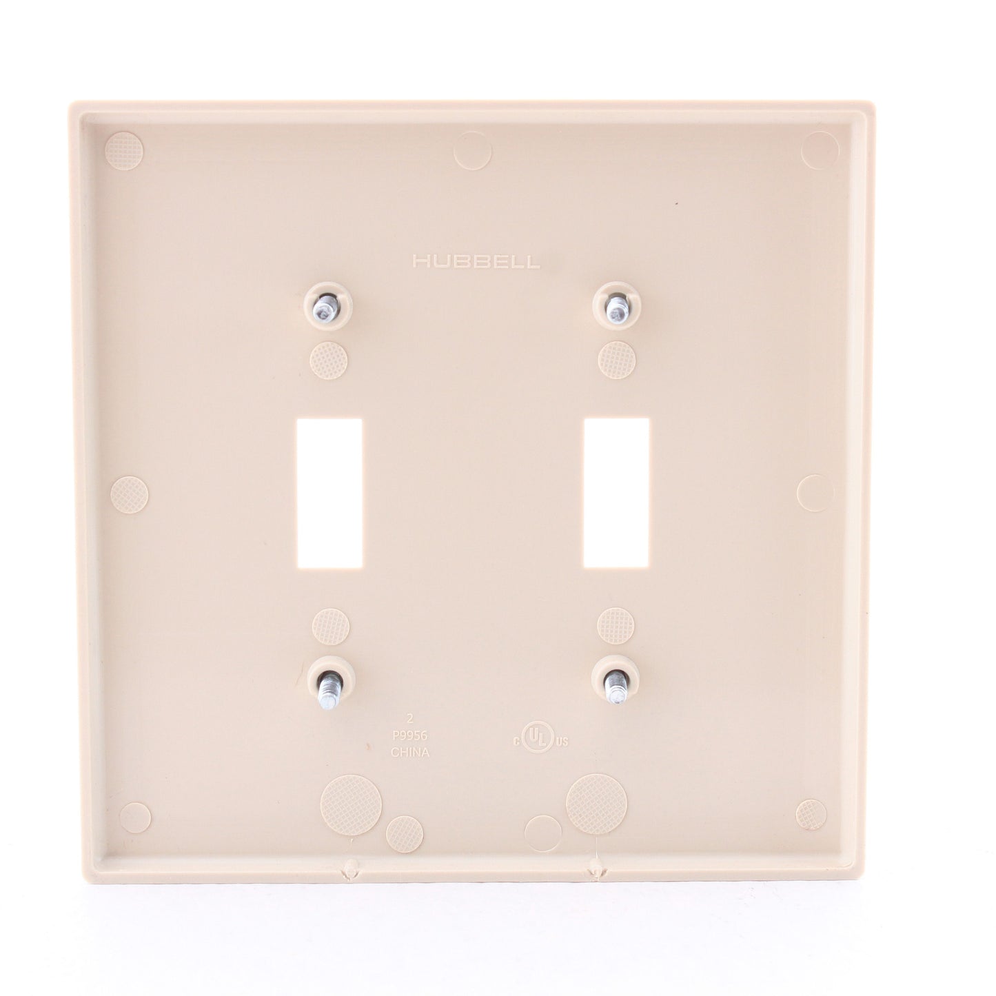 Hubbell PJ2I Ivory 2-Gang Unbreakable Mid-Size Toggle Switch Cover Wallplate