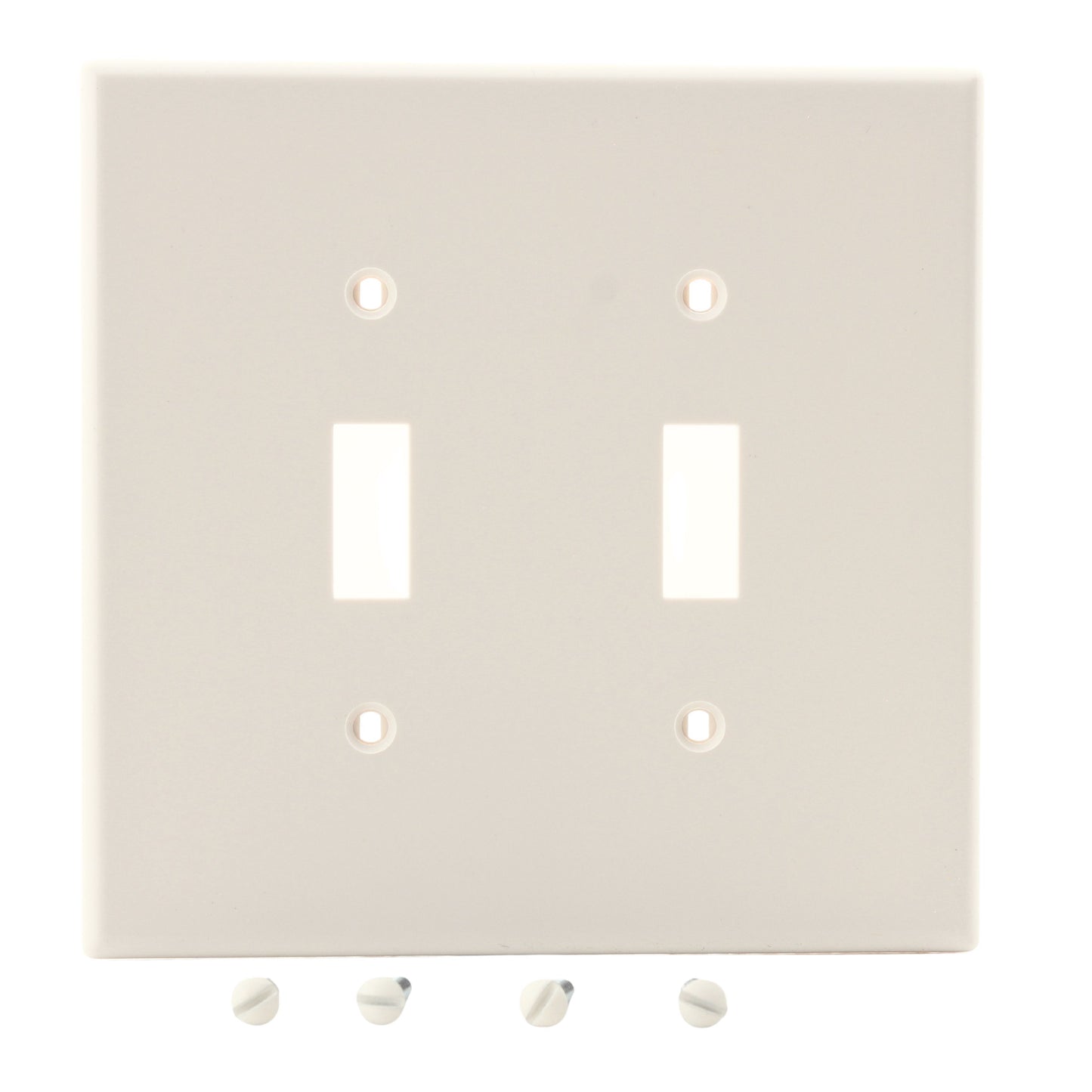 Hubbell PJ2LA Light Almond 2-Gang Unbreakable Mid-Size Toggle Switch Plate Cover