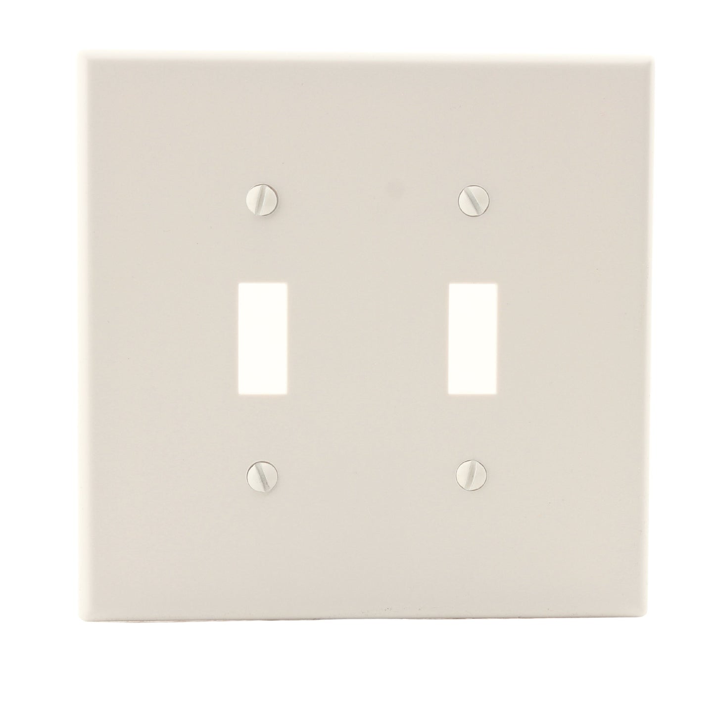 Hubbell PJ2LA Light Almond 2-Gang Unbreakable Mid-Size Toggle Switch Plate Cover