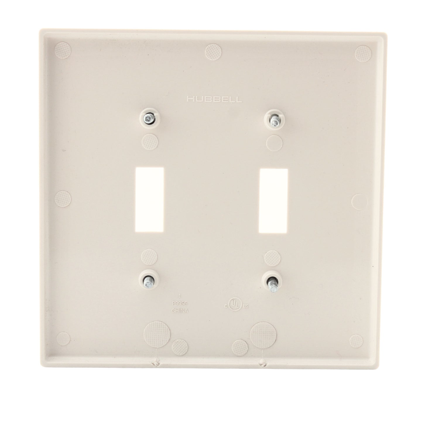 Hubbell PJ2LA Light Almond 2-Gang Unbreakable Mid-Size Toggle Switch Plate Cover