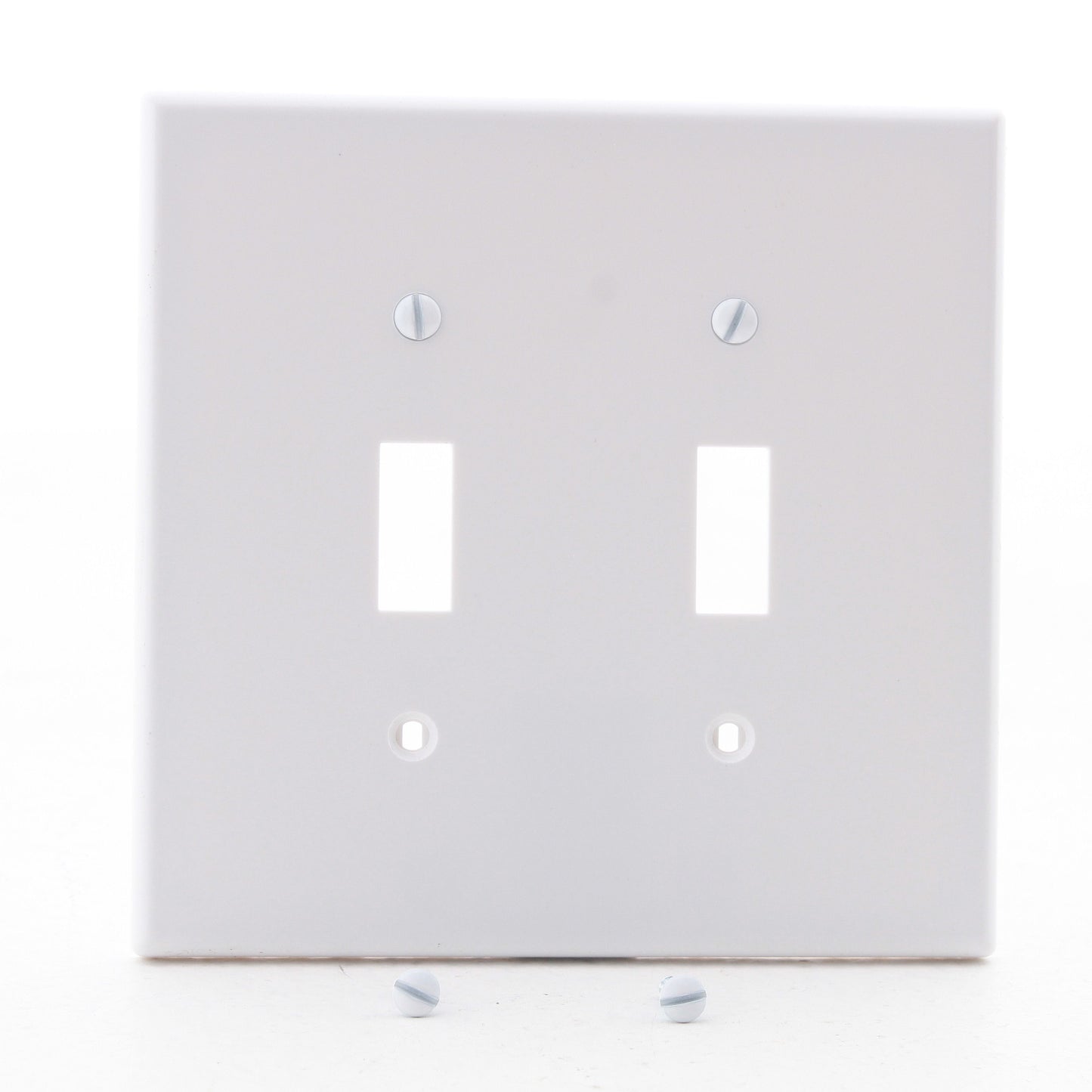 Hubbell PJ2W White 2-Gang Unbreakable Mid-Size Toggle Switch Cover Wallplate