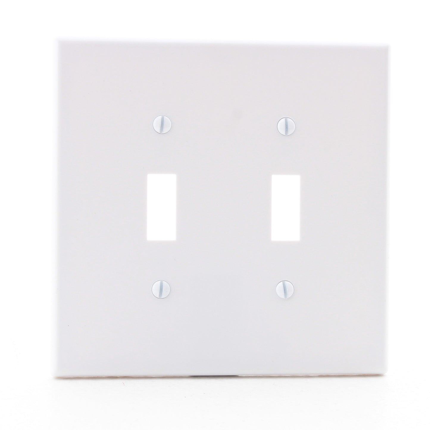 Hubbell PJ2W White 2-Gang Unbreakable Mid-Size Toggle Switch Cover Wallplate