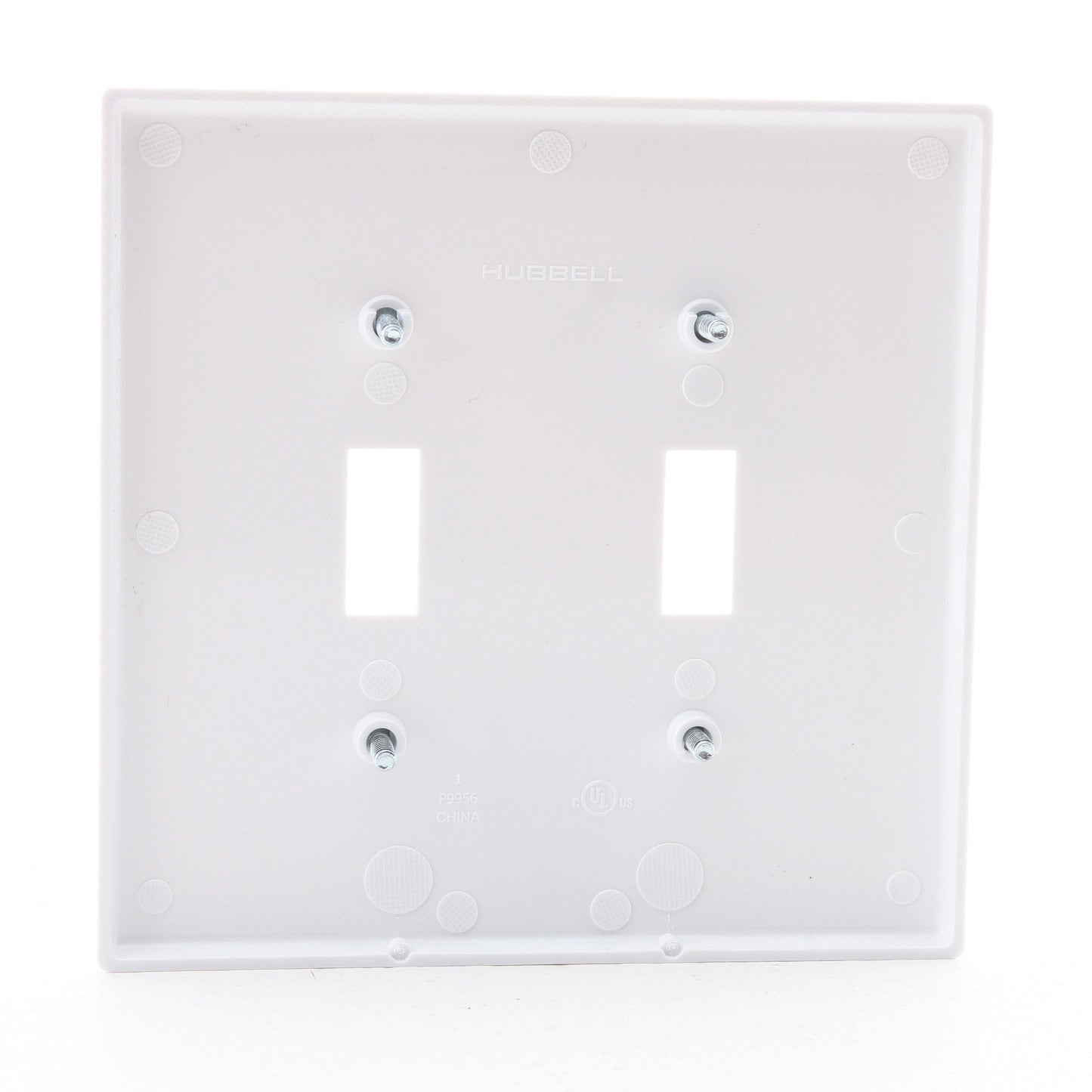Hubbell PJ2W White 2-Gang Unbreakable Mid-Size Toggle Switch Cover Wallplate
