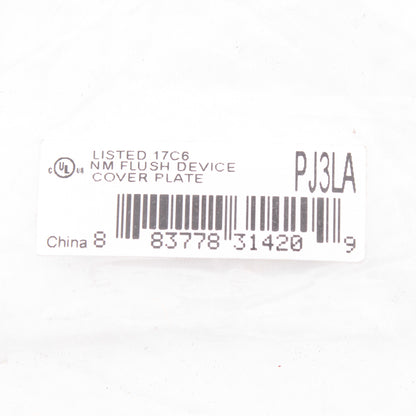 Hubbell PJ3LA Light Almond 3-Gang Unbreakable Mid-Size Toggle Switch Plate Cover