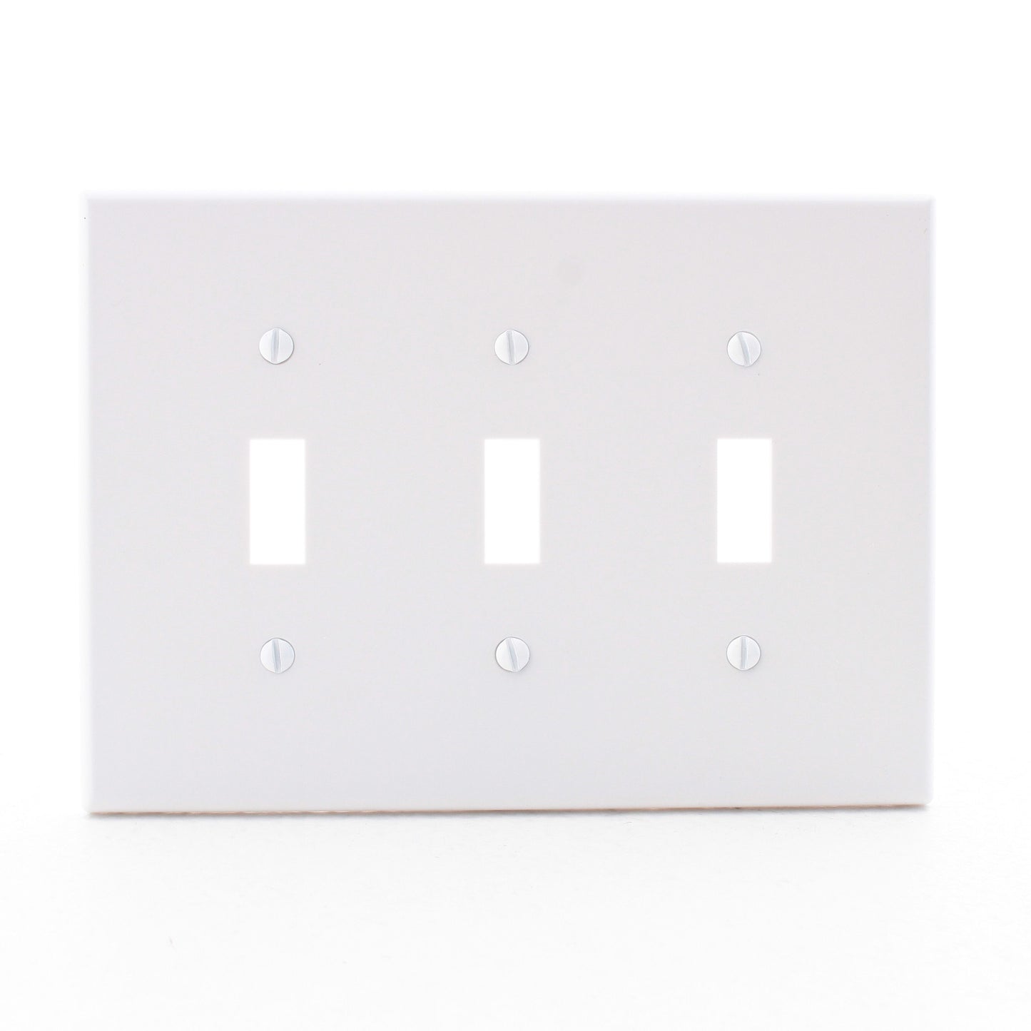 Hubbell PJ3W White 3-Gang Unbreakable Mid-Size Toggle Switch Cover Wallplate
