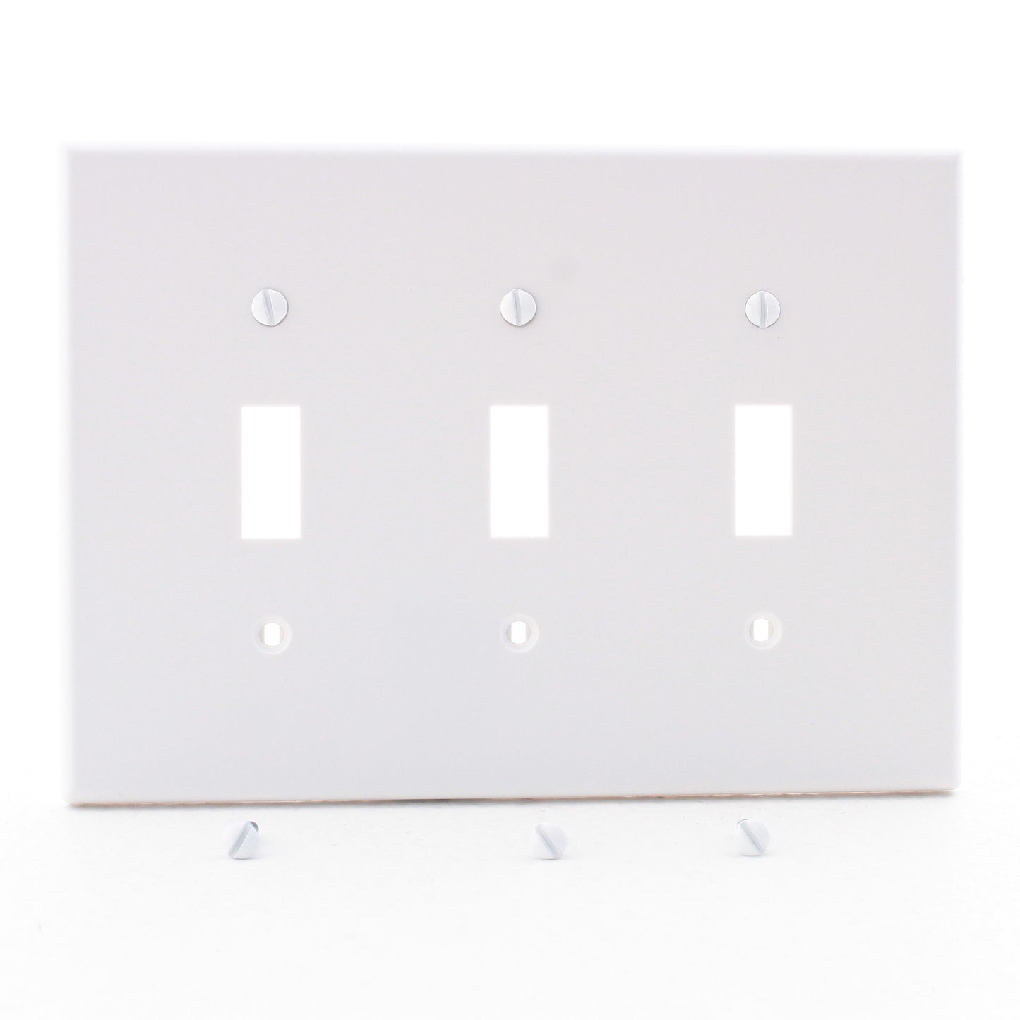 Hubbell PJ3W White 3-Gang Unbreakable Mid-Size Toggle Switch Cover Wallplate