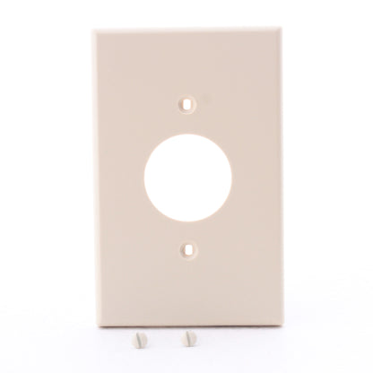 Hubbell PJ7I Ivory Unbreakable 1.40" Single Outlet Mid-Size Outlet Cover 1-Gang