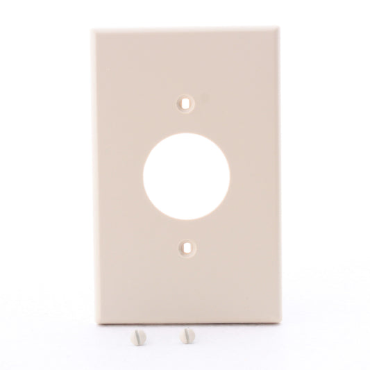 Hubbell PJ7I Ivory Unbreakable 1.40" Single Outlet Mid-Size Outlet Cover 1-Gang