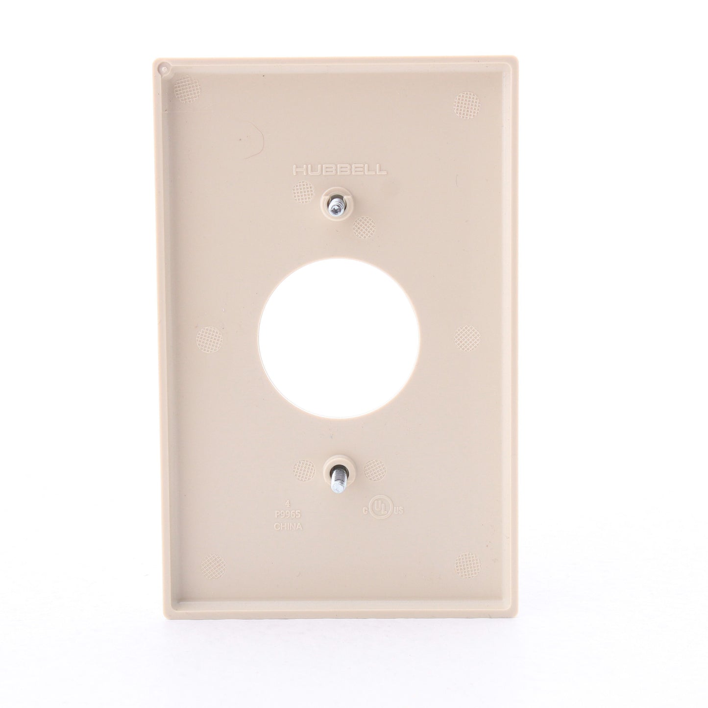 Hubbell PJ7I Ivory Unbreakable 1.40" Single Outlet Mid-Size Outlet Cover 1-Gang