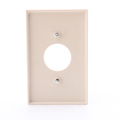 Hubbell PJ7I Ivory Unbreakable 1.40" Single Outlet Mid-Size Outlet Cover 1-Gang
