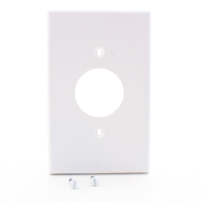 Hubbell PJ7W White Unbreakable 1.40" Single Outlet Mid-Size Outlet 1-Gang Cover