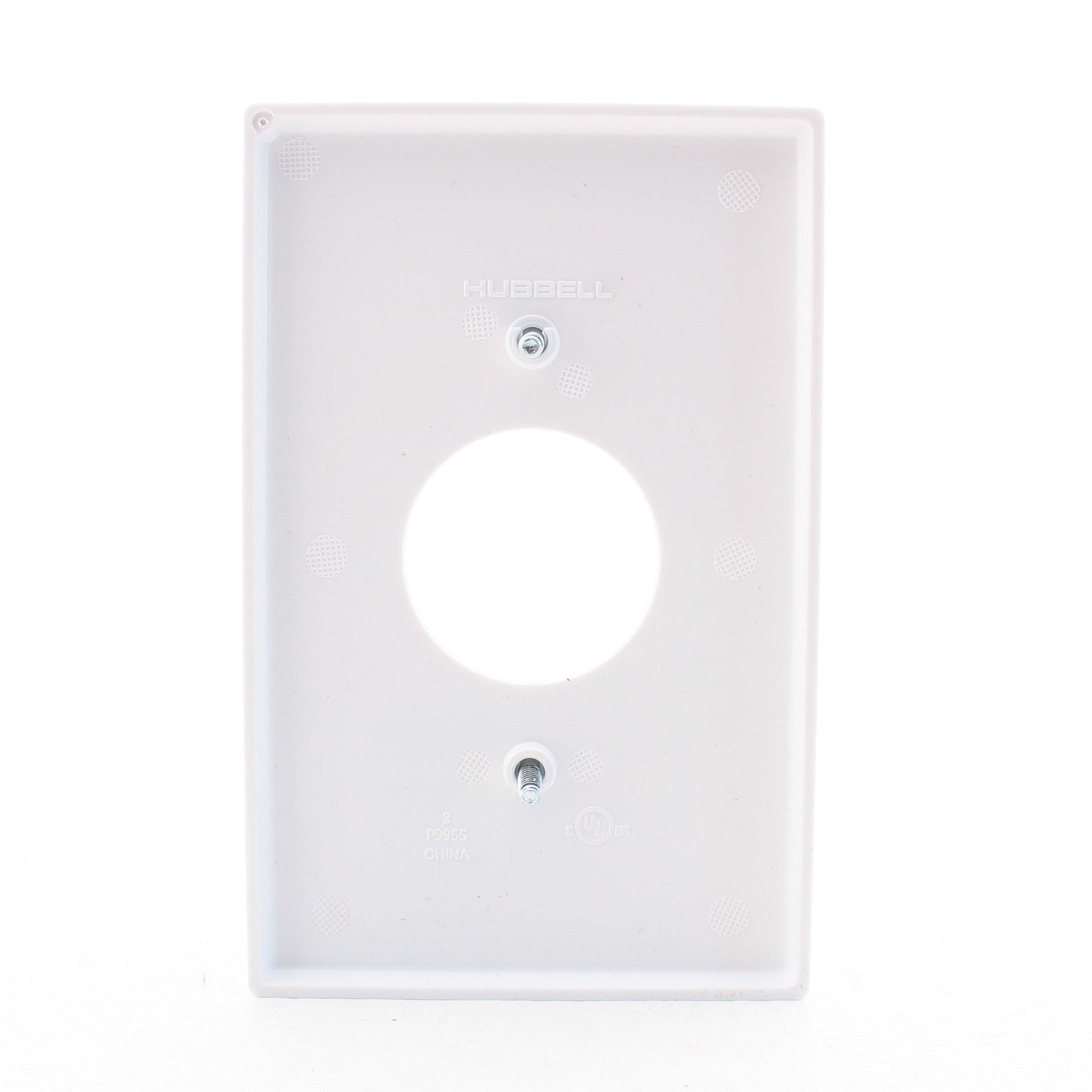 Hubbell PJ7W White Unbreakable 1.40" Single Outlet Mid-Size Outlet 1-Gang Cover