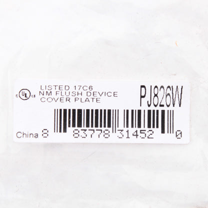 Hubbell PJ826W White Unbreakable 2-Gang Duplex Outlet Switch GFCI Mid-Size Cover