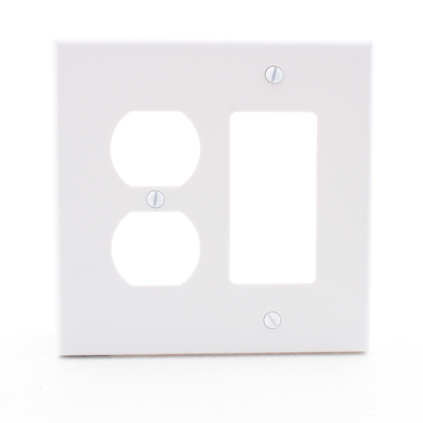 Hubbell PJ826W White Unbreakable 2-Gang Duplex Outlet Switch GFCI Mid-Size Cover