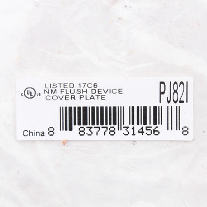 Hubbell PJ82I Ivory Unbreakable 2-Gang Duplex Receptacle Outlet Mid-Size Cover