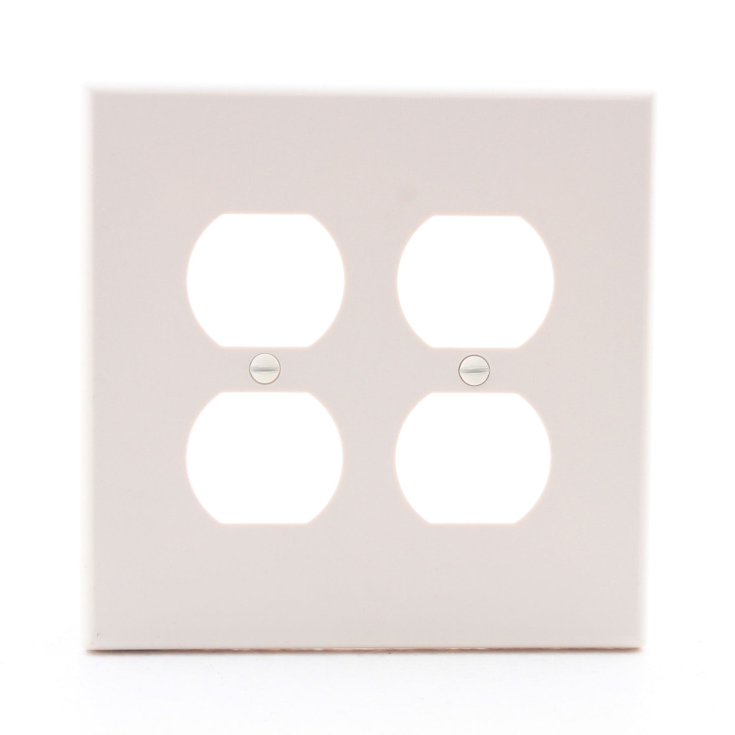 Hubbell PJ82LA Light Almond Unbreakable 2-Gang Duplex Receptacle Mid-Size Cover
