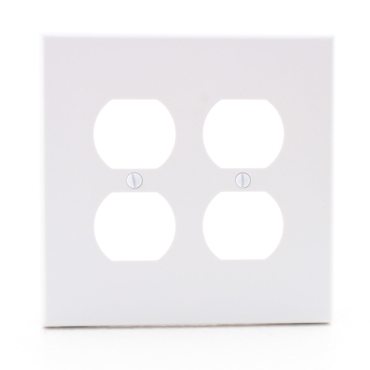 Hubbell PJ82W White Unbreakable 2-Gang Duplex Receptacle Outlet Mid-Size Cover