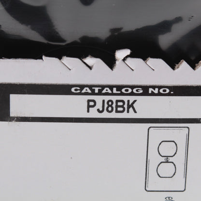 Hubbell PJ8BK Black Unbreakable Duplex Receptacle Mid-Size Outlet Covers 25pcs
