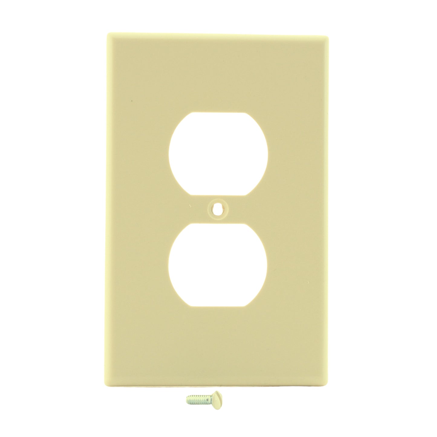 Hubbell PJ8I Ivory Unbreakable Duplex Receptacle Wallplate Mid-Size Outlet Cover