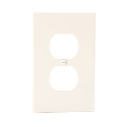 Hubbell PJ8LA Light Almond Unbreakable Duplex Receptacle Mid-Size Outlet Cover