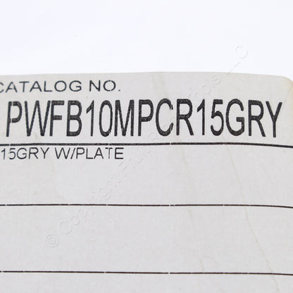 Hubbell PWFB10MPCR15GRY Gray 15A SystemOne Duplex Receptacle 5-15R 2P3W 125V