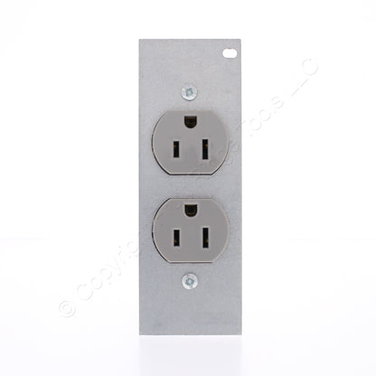 Hubbell PWFB10MPCR15GRY Gray 15A SystemOne Duplex Receptacle 5-15R 2P3W 125V