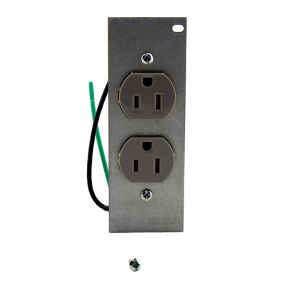 Hubbell SystemOne Gray Tamper Resistant Duplex Receptacle 15A PWFB10MPCR15GRY
