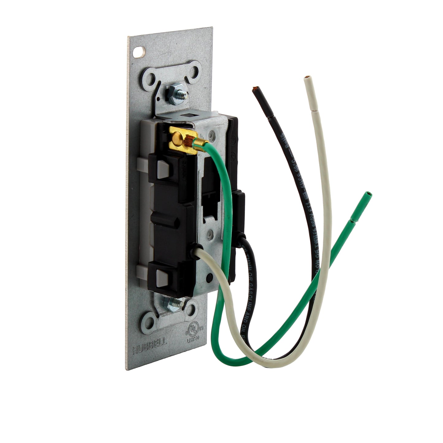 Hubbell SystemOne Gray Tamper Resistant Duplex Receptacle 15A PWFB10MPCR15GRY
