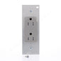 Hubbell SystemOne Gray Tamper Resistant Decorator Receptacle 15A PWFB10MPCR15GRY