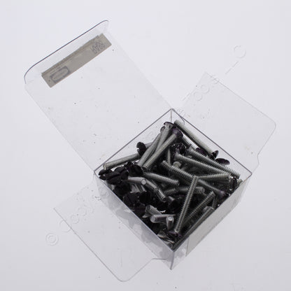 100 Hubbell Brown 1" Wallplate Cover Screws 6-32 Oval Head Straight Slot RA88