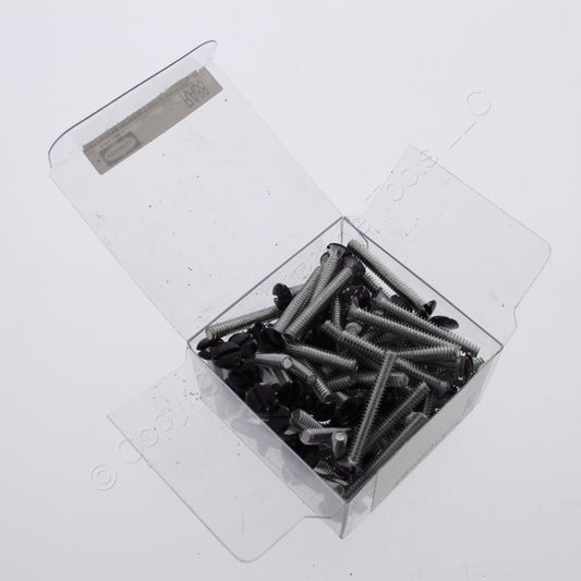 100 Hubbell Brown 1" Wallplate Cover Screws 6-32 Oval Head Straight Slot RA88