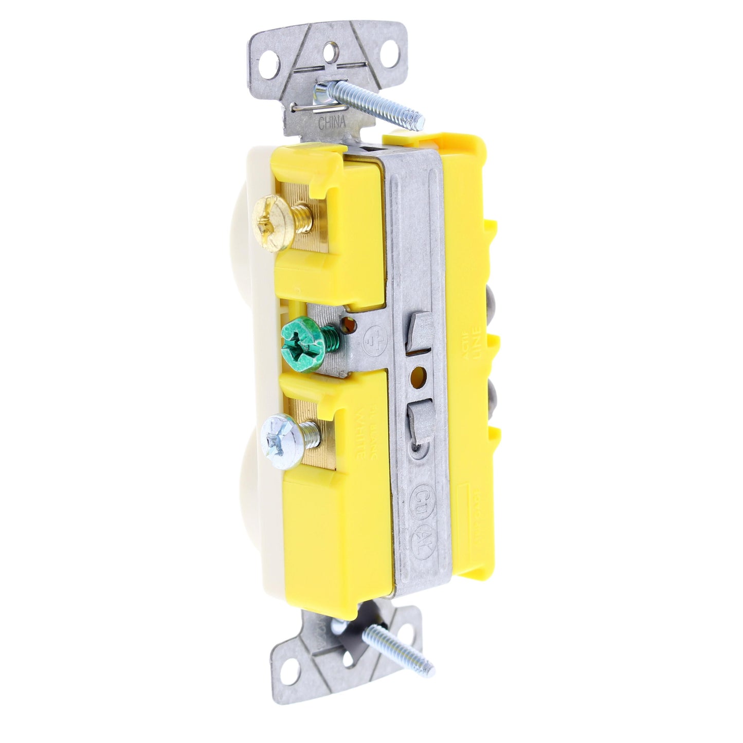 Hubbell Almond Switch/Receptacle Single Pole Tamper Resistant 15A RC108ALTR