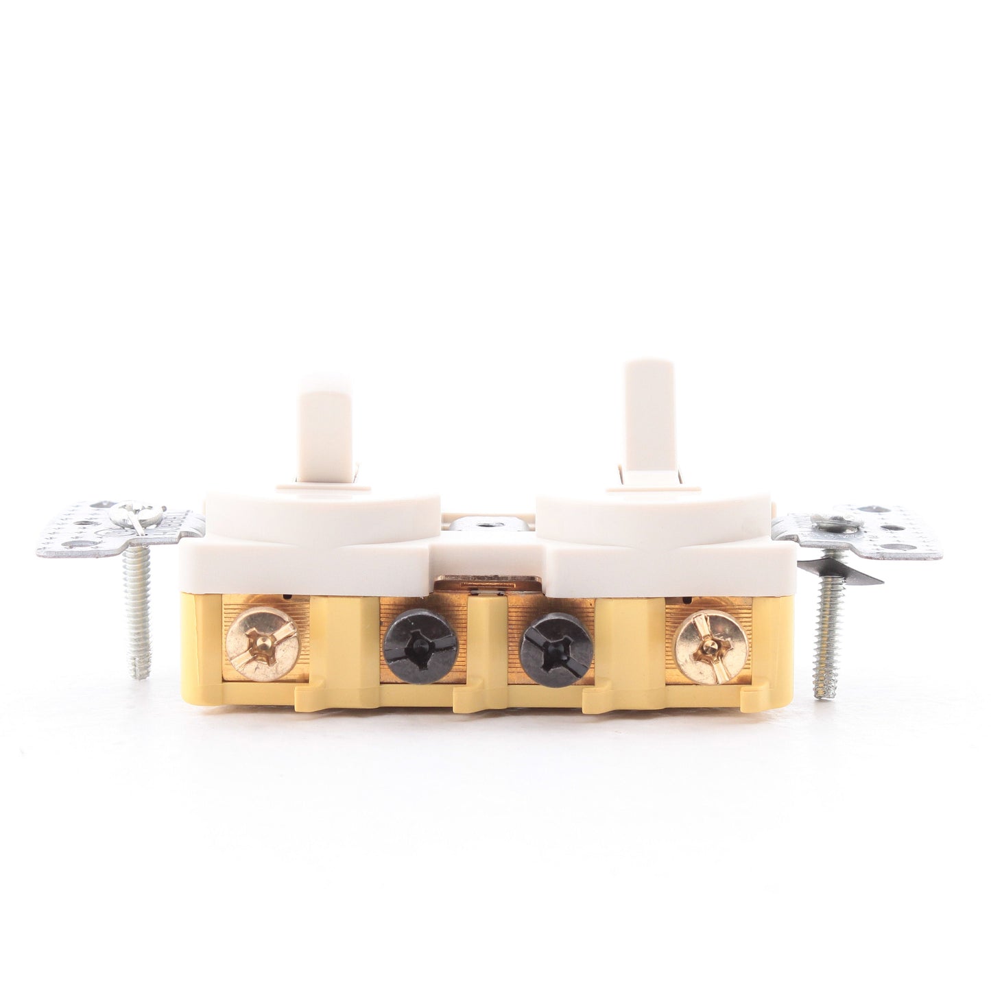 Hubbell RC303AL Almond Dual Three?Way Toggle Switch Control Combination 15A 120V