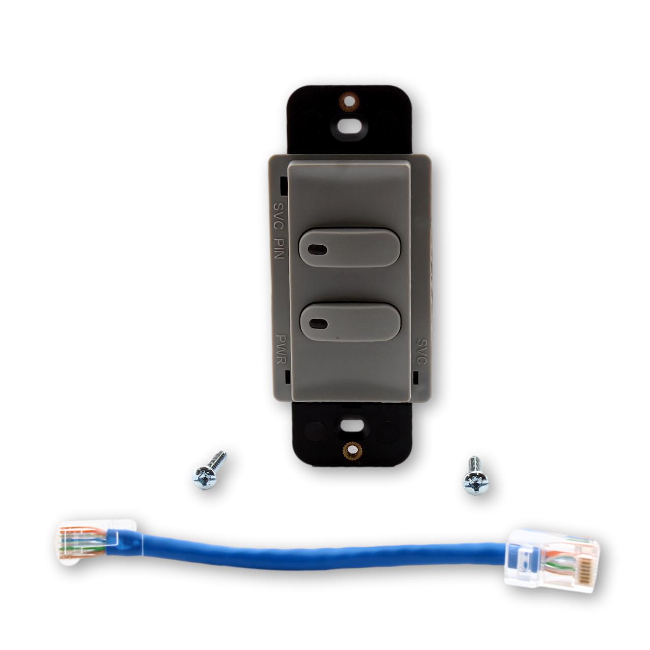 Hubbell RCS2GY Gray LoadLogic Smart Switch for Controller 2-Button w/Pilot Light