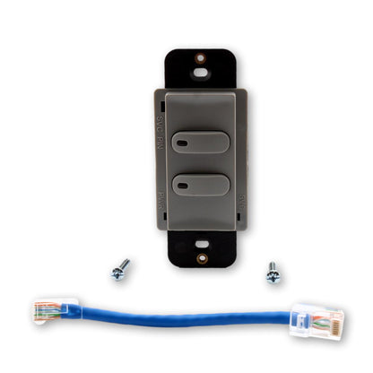 Hubbell RCS2GY Gray LoadLogic Smart Switch for Controller 2-Button w/Pilot Light