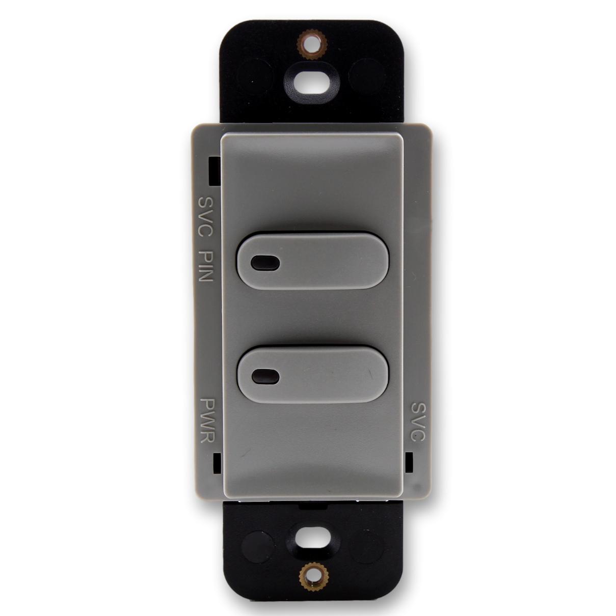 Hubbell RCS2GY Gray LoadLogic Smart Switch for Controller 2-Button w/Pilot Light