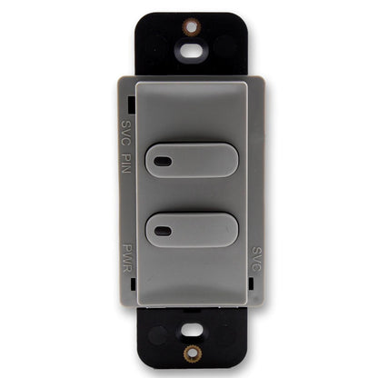 Hubbell RCS2GY Gray LoadLogic Smart Switch for Controller 2-Button w/Pilot Light