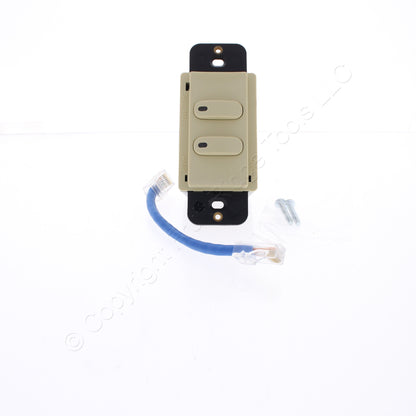 Hubbell RCS2I Ivory LoadLogic Smart Switch for Controller 2-Button w/Pilot Light