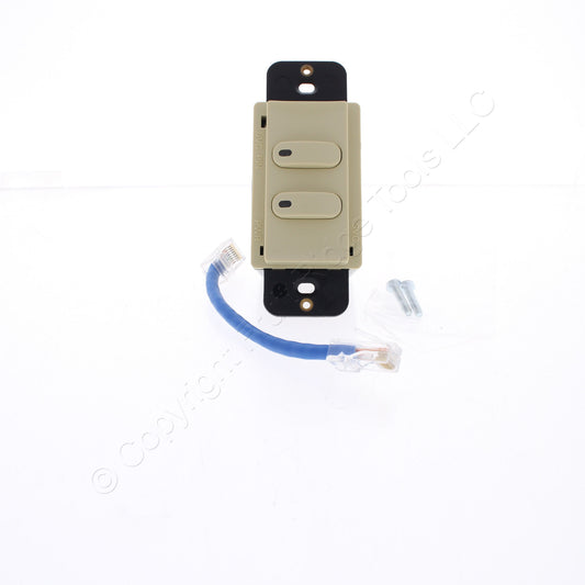 Hubbell RCS2I Ivory LoadLogic Smart Switch for Controller 2-Button w/Pilot Light
