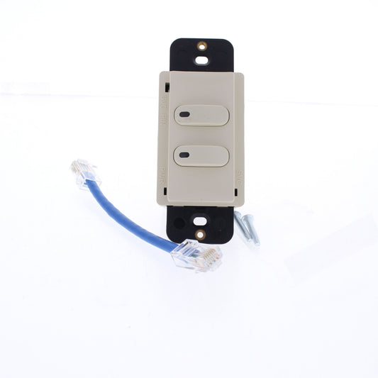 Hubbell RCS2LA Lt Almond LoadLogic Switch for Controller 2-Button w/Pilot Light